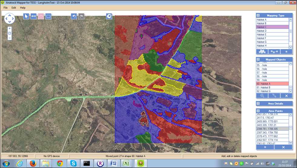 Mapping upland habitat onto Google Earth